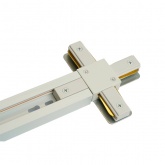 Коннектор Feron LD1018 Х-образный для шинопровода, белый, для CAB1007