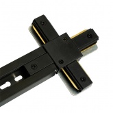 Коннектор Feron LD1018 Х-образный для шинопровода, черный, для CAB1007