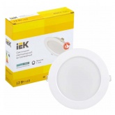 Светильник светодиодный ИЭК LED ДВО 1613 12Вт 4000К 860Lm IP20 круг белый d110/D145x35mm