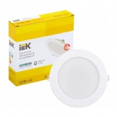 Светильник светодиодный ИЭК LED ДВО 1621 12Вт 4000К 1020Lm IP20 со стеклом круг d125/D160x37mm