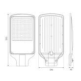Консольный светодиодный светильник ЭРА SPP-504-0-50K-150 150W 5000K 15000Lm IP65 КСС Д DOB SMD 48мм