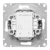 Механизм выключателя 1-клавишного EKF с подсветкой 10А Эпика белый