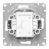 Механизм выключателя 2-клавишного EKF 10А Эпика белый