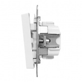 Механизм выключателя 2-клавишного EKF 10А Эпика белый