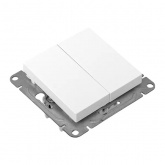 Механизм переключателя 2-клавишного EKF 10А Эпика белый