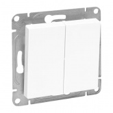 Механизм переключателя 2-клавишного EKF перекрестного 10А Эпика белый