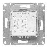 Механизм переключателя 2-клавишного EKF перекрестного 10А Эпика белый