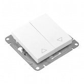 Механизм 2-клавишного кнопочного выключателя EKF для жалюзи Эпика белый