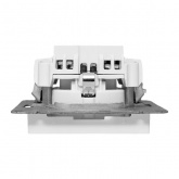 Механизм розетки EKF 2P+E 16А с защитными шторками Эпика белый