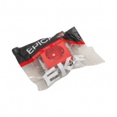 Механизм розетки EKF 2P+E 16А с защитными шторками Эпика красный