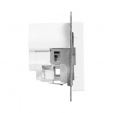 Механизм розетки EKF 2P+E 16А с USB-C - 2шт со шторками Эпика белый