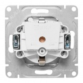 Механизм розетки EKF 2P+E 16А с защитными шторками с крышкой IP44 Эпика белый