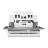 Механизм розетки EKF 2P+E 16А с защитными шторками с крышкой IP44 Эпика белый