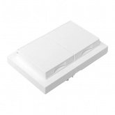 Двойная розетка EKF 2х2P+E 16А с защитными шторками с крышкой с рамкой IP44 Эпика белый