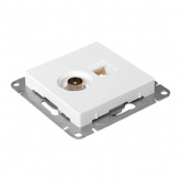 Механизм розетки EKF TV+RJ45 (cat5) Эпика белый