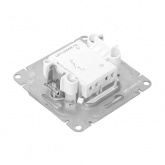 Механизм выключателя 1-клавишного EKF 10А Эпика алюминий