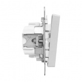 Механизм выключателя 1-клавишного EKF с подсветкой 10А Эпика алюминий