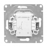 Механизм выключателя 2-клавишного EKF 10А Эпика алюминий