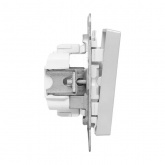 Механизм выключателя 2-клавишного EKF 10А Эпика алюминий