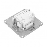 Механизм выключателя 2-клавишного EKF с подсветкой 10А Эпика алюминий