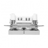 Механизм выключателя 2-клавишного EKF с подсветкой 10А Эпика алюминий