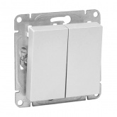 Механизм переключателя 2-клавишного EKF 10А Эпика алюминий