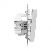 Механизм переключателя 1-клавишного EKF перекрестного 10А Эпика алюминий