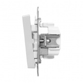 Механизм переключателя 1-клавишного EKF перекрестного 10А Эпика алюминий