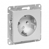 Механизм розетки EKF 2P+E 16А Эпика алюминий