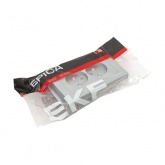 Двойная розетка EKF без заземления 2х2P 16А с защитными шторками с рамкой Эпика алюминий