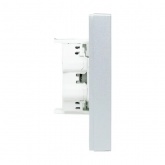 Двойная розетка EKF без заземления 2х2P 16А с защитными шторками с рамкой Эпика алюминий