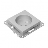 Механизм розетки EKF 2P без заземления 16А Эпика алюминий