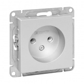 Механизм розетки EKF 2P без заземления 16А Эпика алюминий