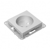 Механизм розетки EKF 2P без заземления 16А с защитными шторками Эпика алюминий