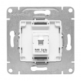 Механизм компьютерной розетки EKF RJ45 кат.5 Эпика алюминий