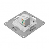 Механизм компьютерной розетки EKF RJ45 кат.5 Эпика алюминий