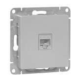 Механизм компьютерной розетки EKF RJ45 кат.5 Эпика алюминий