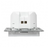 Механизм зарядной розетки EKF USB А и USB C Эпика алюминий