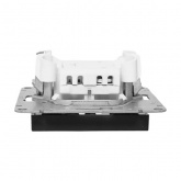 Механизм выключателя 1-клавишного EKF 10А Эпика черный