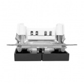 Механизм выключателя 2-клавишного EKF 10А Эпика черный