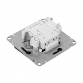 Механизм выключателя 2-клавишного EKF с подсветкой 10А Эпика черный