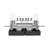 Механизм переключателя 2-клавишного EKF 10А Эпика черный