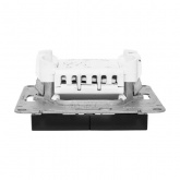 Механизм переключателя 2-клавишного EKF 10А Эпика черный