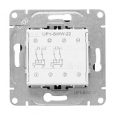 Механизм переключателя 2-клавишного EKF перекрестного 10А Эпика черный