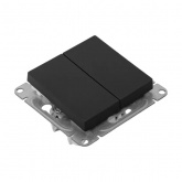 Механизм 2-клавишной кнопки EKF 10А Эпика черный