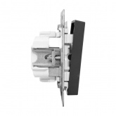 Механизм 2-клавишного кнопочного выключателя EKF для жалюзи Эпика черный