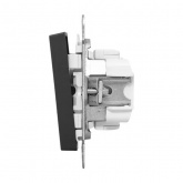 Механизм 2-клавишного кнопочного выключателя EKF для жалюзи Эпика черный