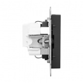 Механизм розетки EKF 2P+E 16А Эпика черный