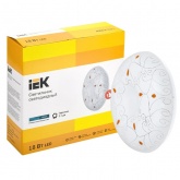 Светильник светодиодный ИЭК LED ДПБ 2004 18Вт 4000К 1080Lm IP20 круг белый