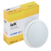 Светильник светодиодный ИЭК ДПО 4005 8Вт 6500K 530Lm IP54 круг белый